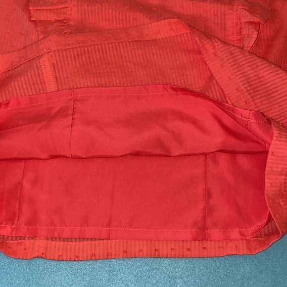 J.CREW FACTORY ruffle tank lined textured key hole button in back NEW size 10 - Picture 6 of 11